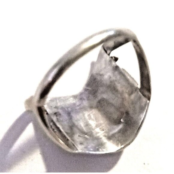 Vintage Native American Needlepoint Turquoise Sterling 925 Ring sz 6.25 (1553) - Picture 6 of 7